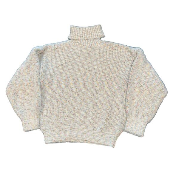 LULUS Sweaters - Lulus Pastel Multi Color Knit Sweater Dress Size XS Turtle Neck Fuzzy Soft S |H1